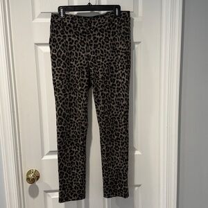 CAbi Black and Gray Animal Print Pants
